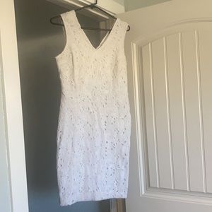 Banana Republic White Floral Eyelet dress